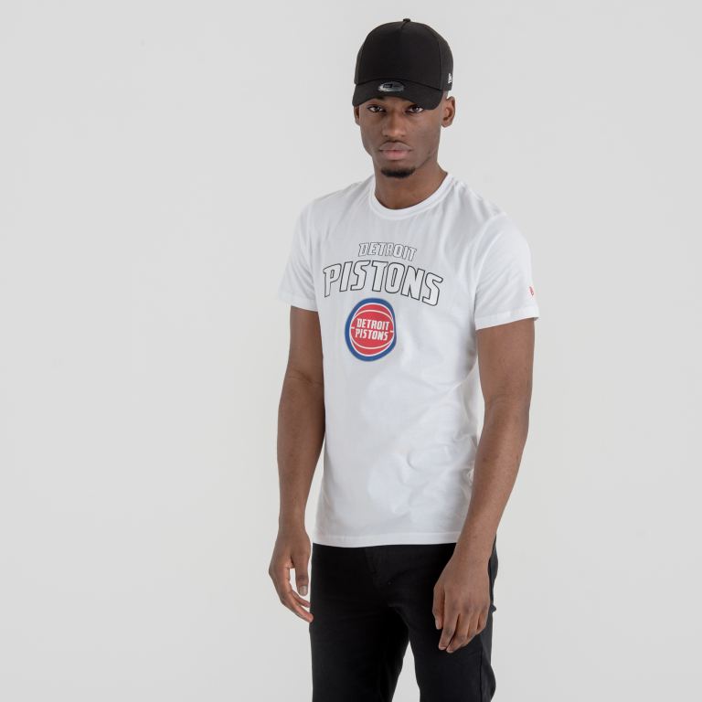 Ropa New Era Nba Blancos - Detroit Pistons Team Logo 30475DEOG